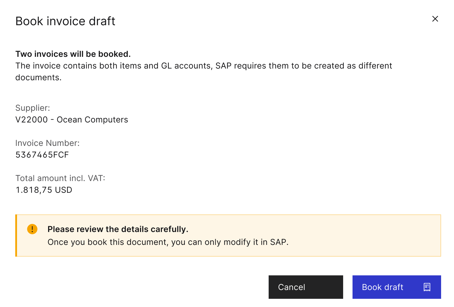 Mixed Line Invoices