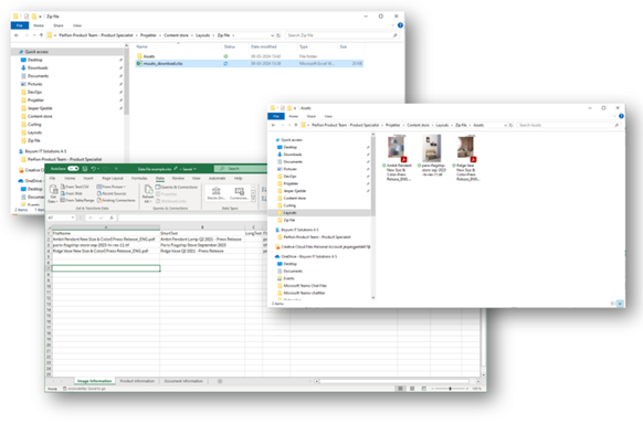 Perfion Content Store - dowload-zip