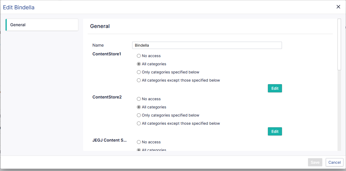 Perfion Content Store edit organizational settings