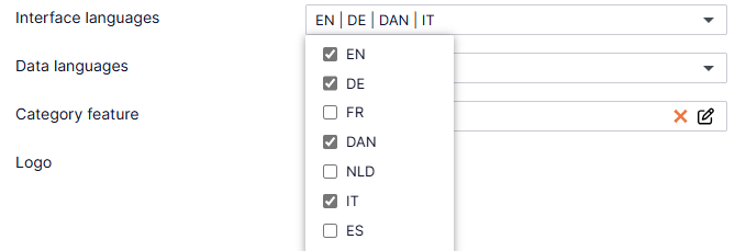 Perfion Content Store - language settings