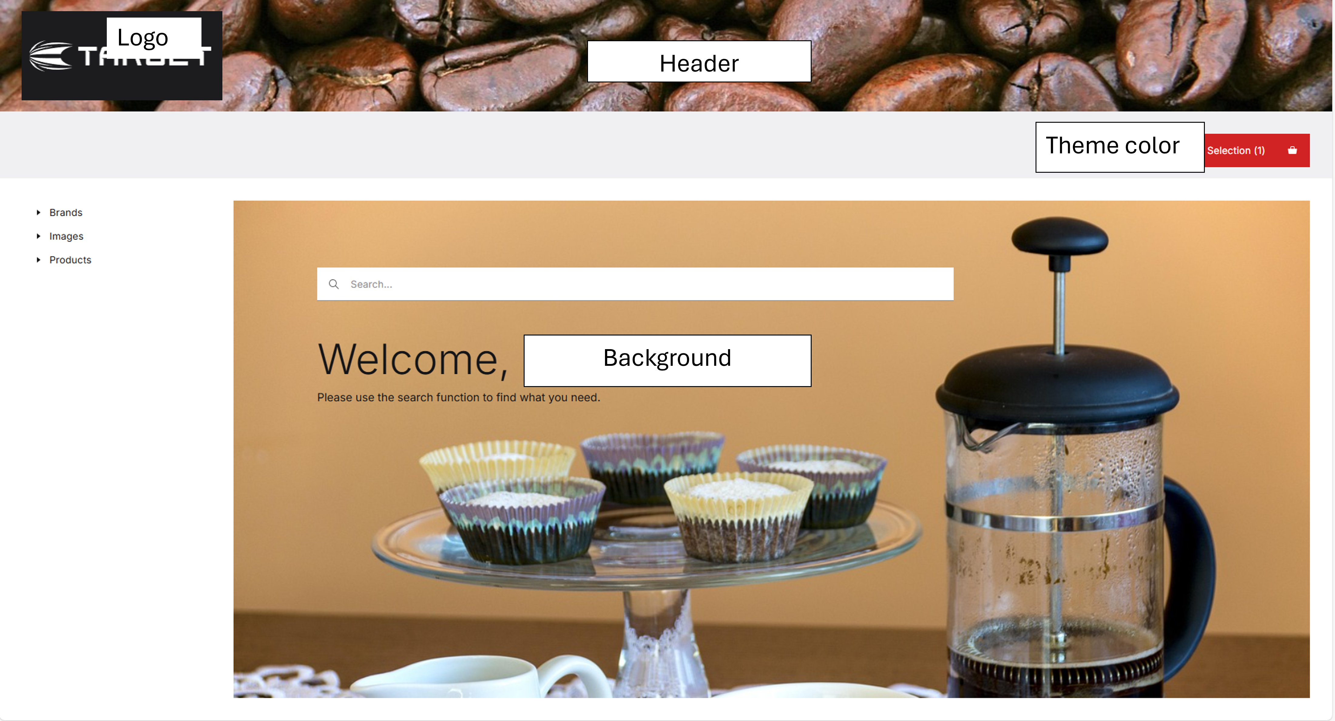 Perfion Content Store-layout options