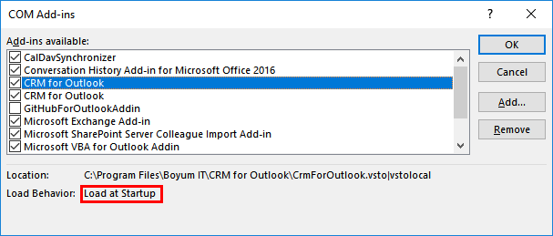 manage add ins outlook 2016