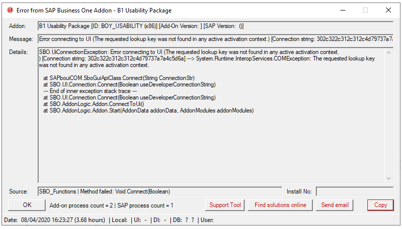 failed to initialize lookup module for